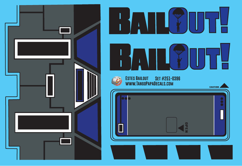 Estes Bailout Decals