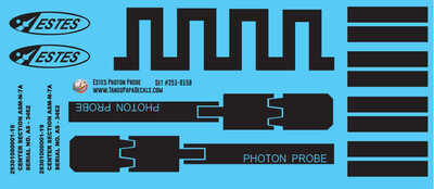 Estes Photon Probe Rocket Decals