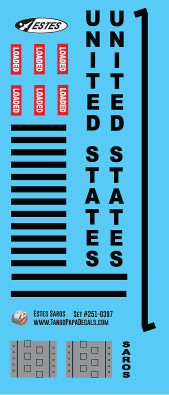 Estes Saros Decal Set