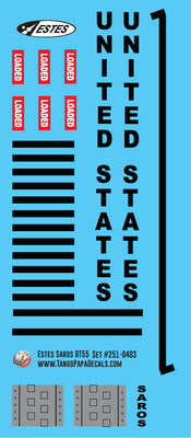 Estes Saros Decal BT55 Set