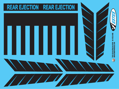 Estes Sizzler Rear INjection Decals