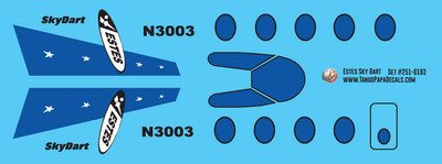 Estes Sky Dart Rocket Decals
