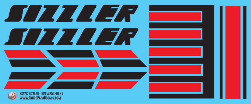 Estes Sizzler Decals