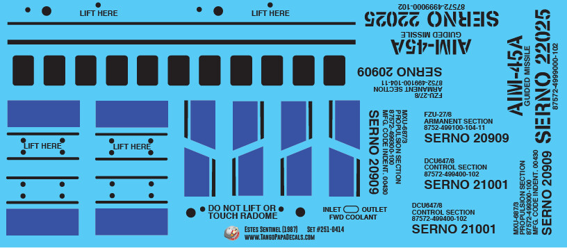 Estes Sentinel Decal Set
