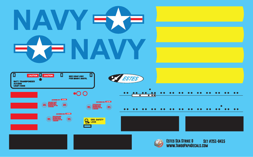 Estes Sea Strike D Decal Set