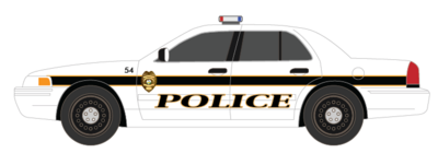 S Scale (1:64) - Generic Police 1990s Style Black Lettering Decals