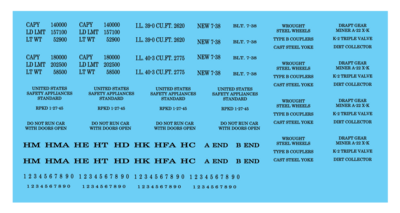 Freight Car Data - Open Hopper 70t - Roman Black Decals