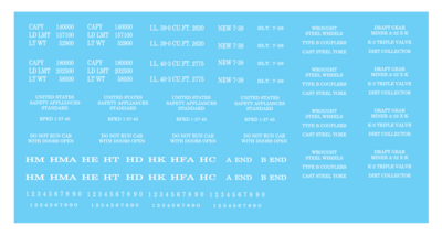 Freight Car Data - Open Hopper 70t - Roman White Decals