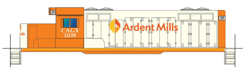 Ardent Mills GP16 Locomotive Decals