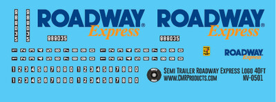 Semi Trailer Roadway Express Logo 40ft​
