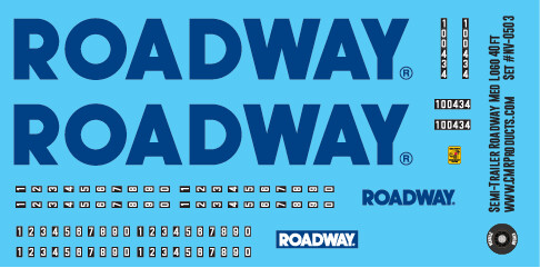 Semi Trailer Roadway Medium Logo 40ft Decals