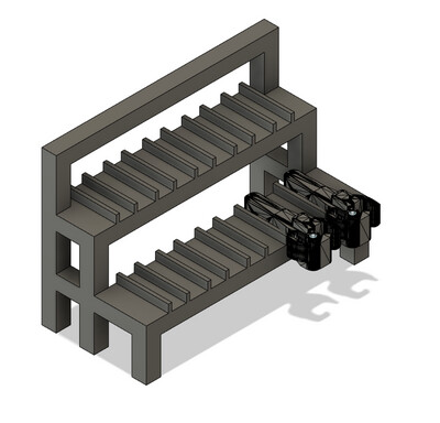 Scenery Detail Parts - Coupler Rack with Couplers