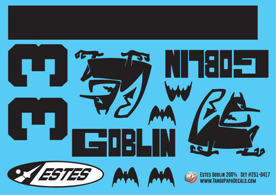 Estes Goblin 2x Scale Decal Set