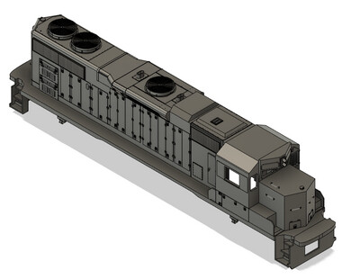 N Scale NS GP38 Admiral Cab Angled Air Filter Locomotive Shell