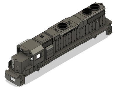 N Scale NS GP38 Admiral Cab Angled Air Filter Locomotive Shell