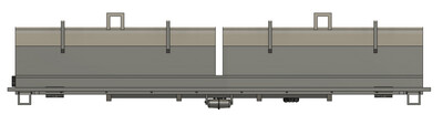 N Scale - Evans 100t Coil Car - 2 Rounded Hoods