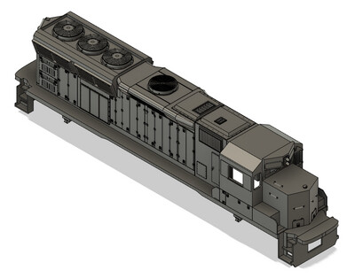 N Scale Norfolk Southern GP33 Eco Locomotive Shell