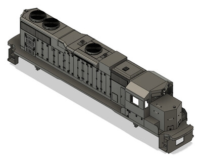 N Scale NS GP38 Admiral Cab Square Air Filter Locomotive Shell