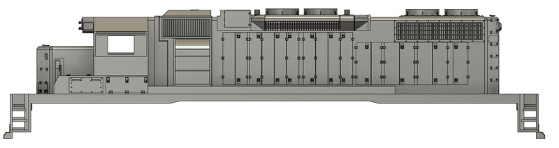 TT Scale SD38-2 With Dynamic Locomotive Shell