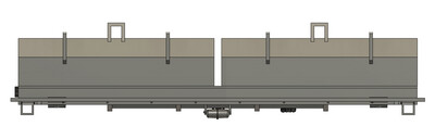 N Scale - Evans 100t Coil Car - 2 Angled Hoods