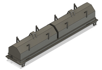 N Scale - Evans 100t Coil Car - 2 Angled Hoods