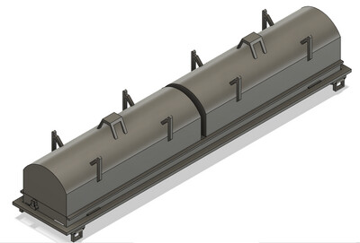 N Scale - Evans 100t Coil Car - 2 Rounded Hoods