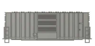 N Scale - 40ft High Cube Box Car Sliding Door Outside Braced