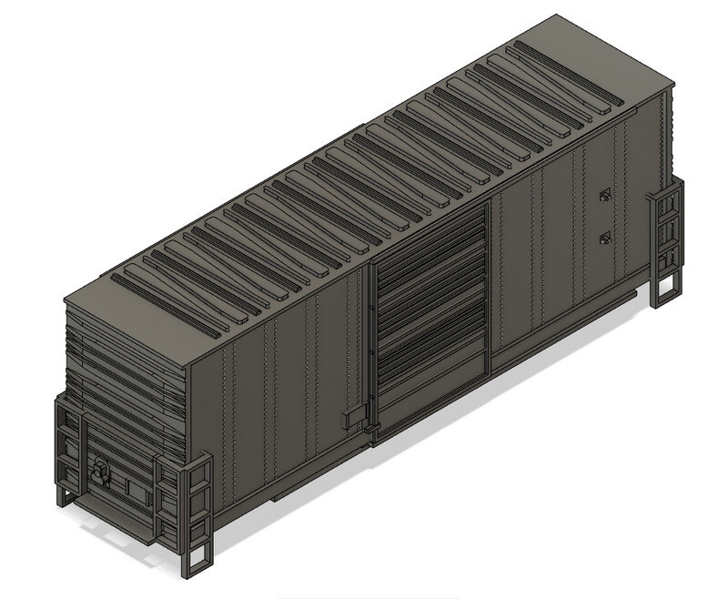 N Scale - 40ft High Cube Box Car Sliding Door
