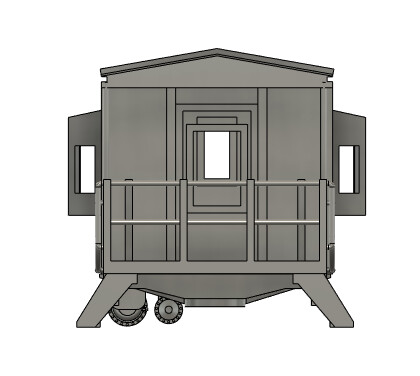 N Scale - N8f Bay Window Transfer Caboose