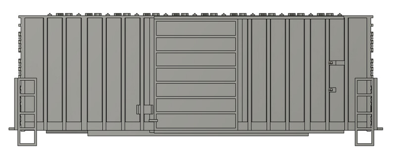 N Scale - 40ft High Cube Box Car Youngstown Door Outside Braced