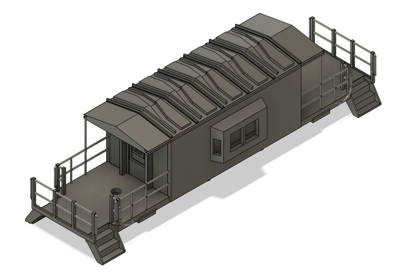 N Scale - N8f Bay Window Transfer Caboose
