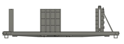 N Scale - Modern MOW Welded Rail End Train Car