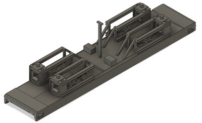 N Scale - Modern MOW Welded Rail Lift Train Car SPSX