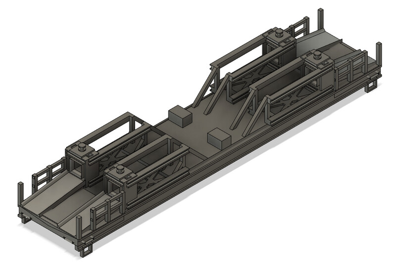 HO Scale - Modern MOW Welded Rail Lift Train Car LBFX