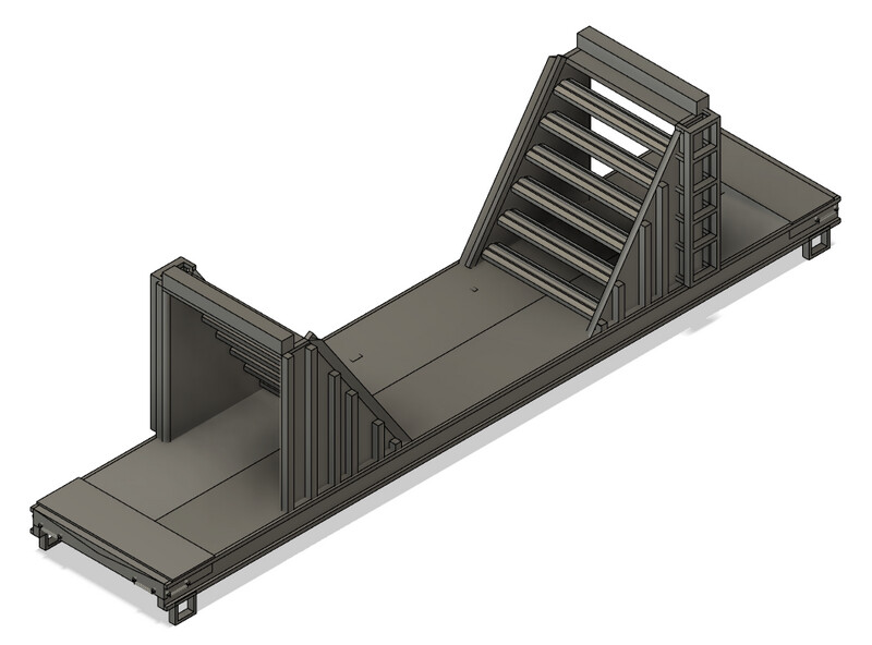 HO Scale - Modern MOW Welded Rail Center Support Train Car SPSX