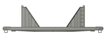 N Scale - Modern MOW Welded Rail Center Support Train Car SPSX