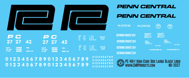 Penn Central X58 Box Car PRR Patch Out 1