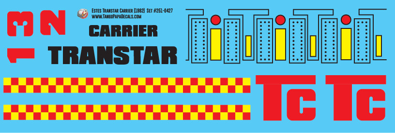 Estes Transtar Carrier 1982 Decals