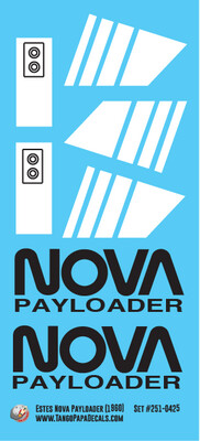 Estes Nova Payloader Decals (1960)