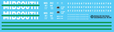 N Scale - Midsouth Gray Box Car Decals