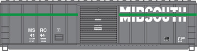 Midsouth Gray Box Car Decals