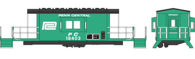 Penn Central N9F Bay Window Transfer Caboose Decals