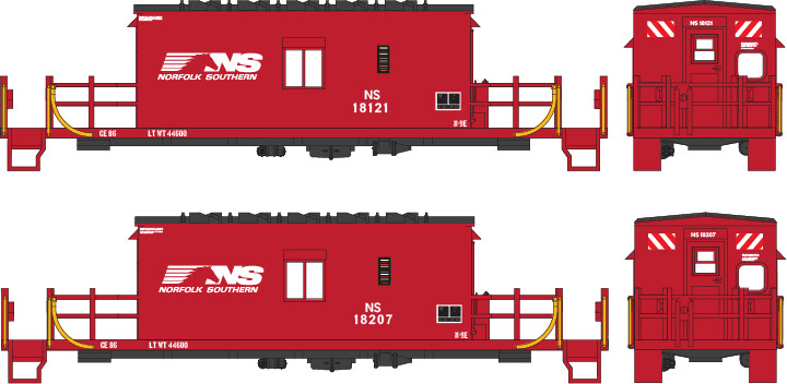 Norfolk Southern N9 Transfer Caboose Horsehead Logo Decals