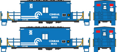 Conrail N6 N9 Transfer Caboose Medium Quality Logo Decals