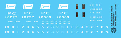Penn Central N6 N9 Transfer Caboose Large Logo Decals