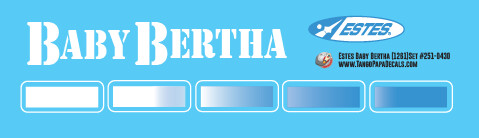 Estes Baby Bertha (1261) Decal Set