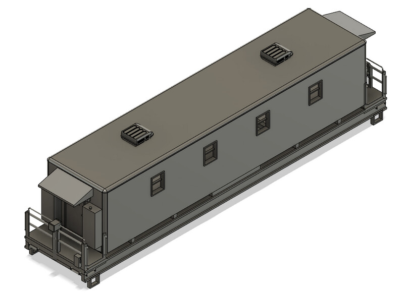 HO Scale - Modern Camp Train Office Car 2