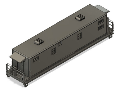 N Scale - Modern Camp Train Office Car 1