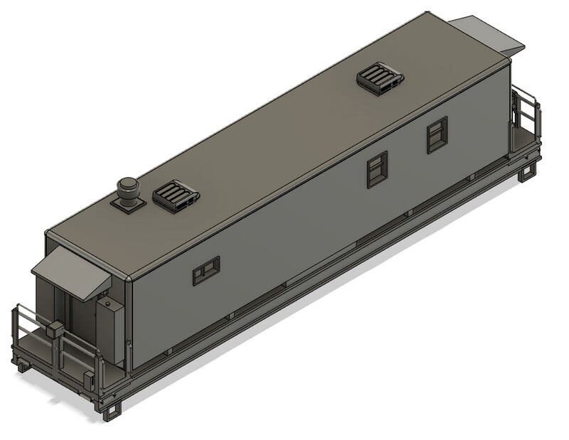 HO Scale - Modern Camp Train Kitchen Car 1
