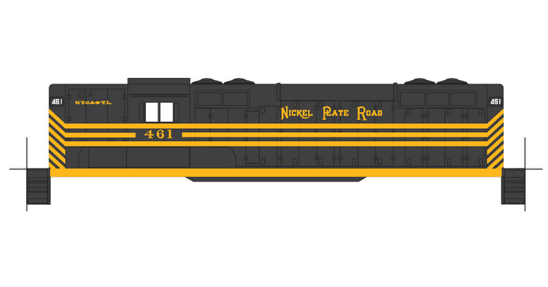 Nickel Plate Road GP7/9 Locomotive Decals 3 Stripe Scheme